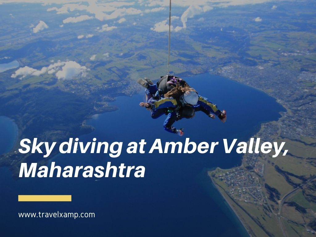 Sky diving at Amber Valley, Maharashtra