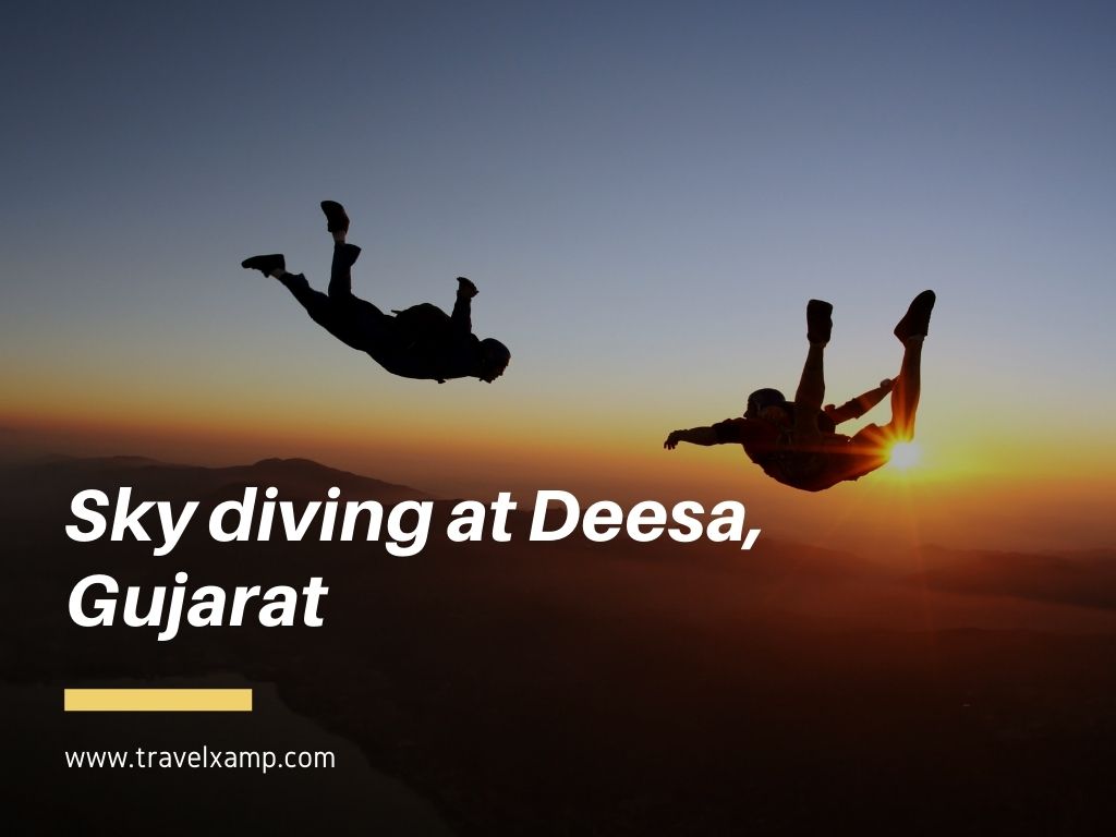 Sky diving at Deesa, Gujarat