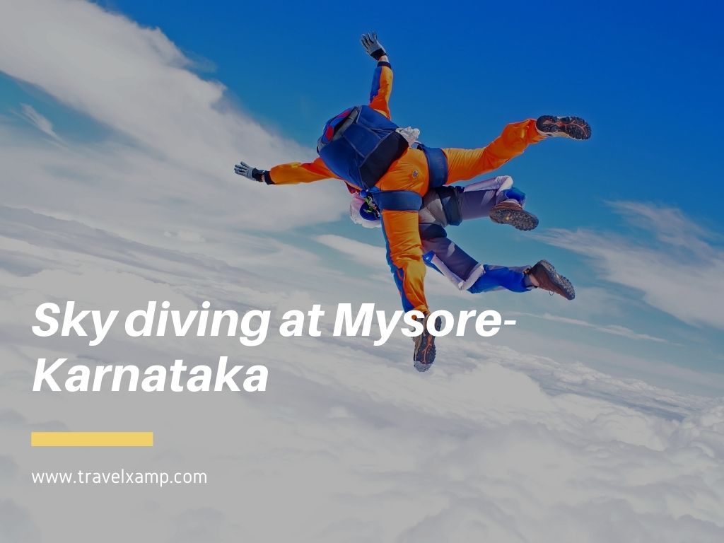 Sky diving at Mysore-Karnataka